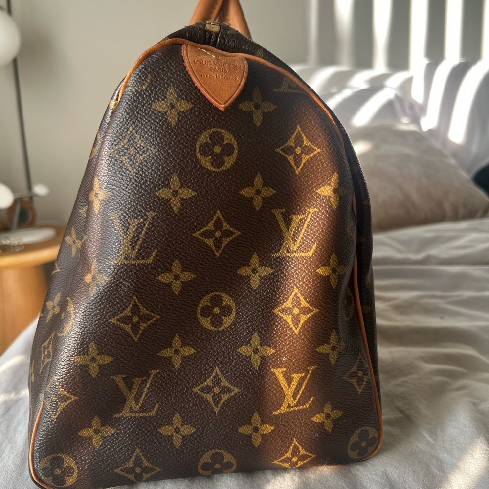 Louis Vuitton Brown Duffel Bag Speedy 35 - Picture 3 of 17